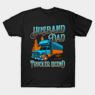 Husband Dad Trucker Legend T-Shirt